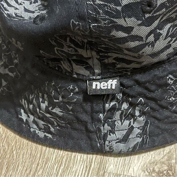 Kid's Neff Black & Grey Printed Bucket Hat - Picture 6 of 10